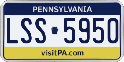 PA license plate LSS5950