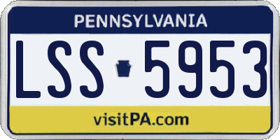 PA license plate LSS5953