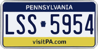 PA license plate LSS5954