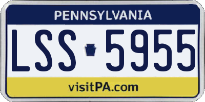 PA license plate LSS5955