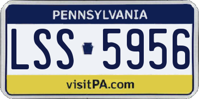 PA license plate LSS5956