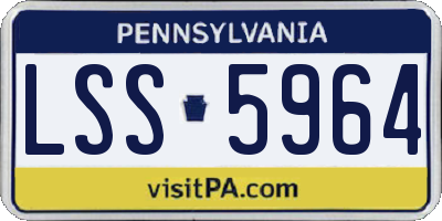 PA license plate LSS5964