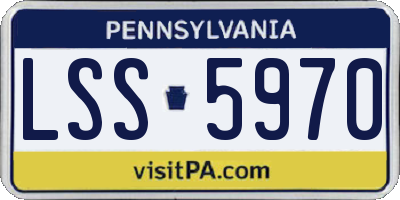 PA license plate LSS5970