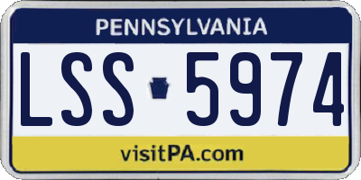 PA license plate LSS5974