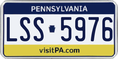 PA license plate LSS5976