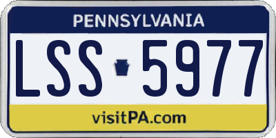 PA license plate LSS5977