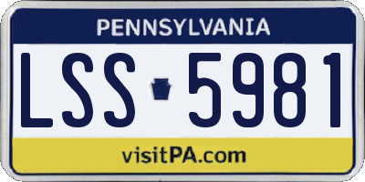 PA license plate LSS5981
