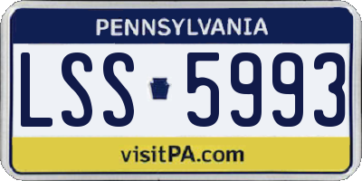 PA license plate LSS5993