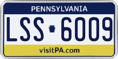 PA license plate LSS6009