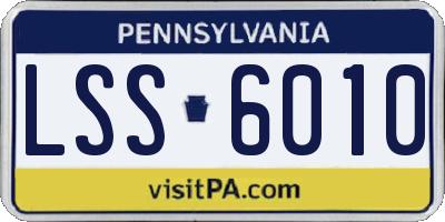 PA license plate LSS6010