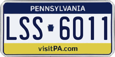 PA license plate LSS6011