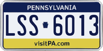 PA license plate LSS6013