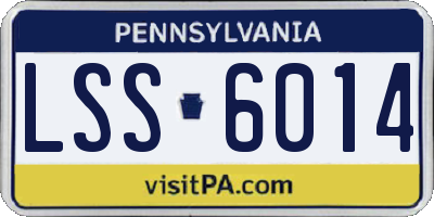 PA license plate LSS6014