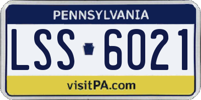 PA license plate LSS6021