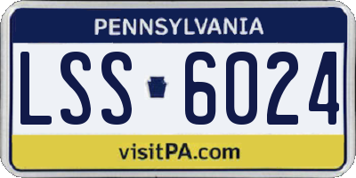 PA license plate LSS6024