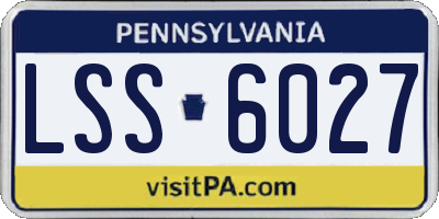 PA license plate LSS6027