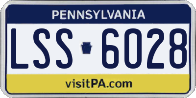 PA license plate LSS6028