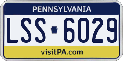 PA license plate LSS6029