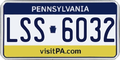 PA license plate LSS6032