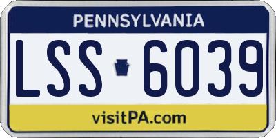PA license plate LSS6039