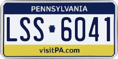 PA license plate LSS6041