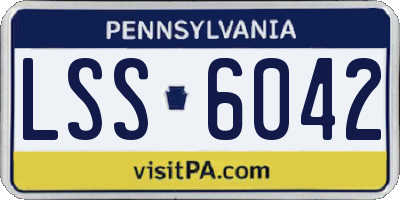 PA license plate LSS6042