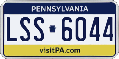 PA license plate LSS6044