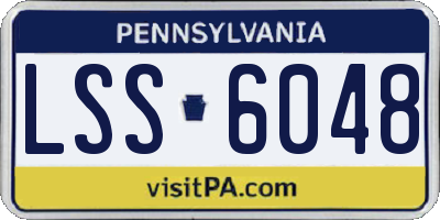 PA license plate LSS6048