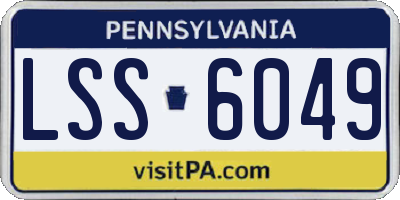 PA license plate LSS6049