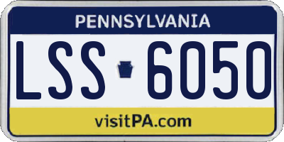 PA license plate LSS6050