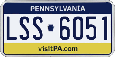PA license plate LSS6051