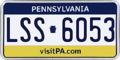 PA license plate LSS6053