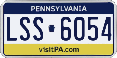 PA license plate LSS6054