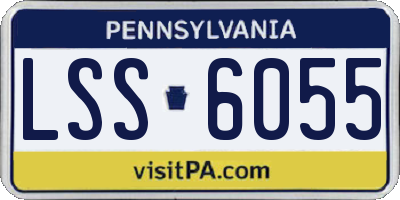 PA license plate LSS6055