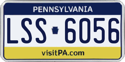 PA license plate LSS6056