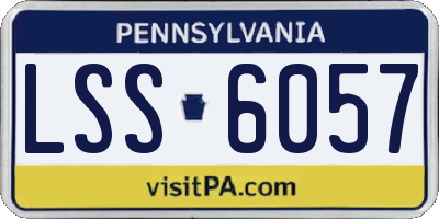 PA license plate LSS6057