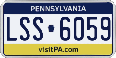 PA license plate LSS6059