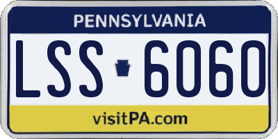 PA license plate LSS6060
