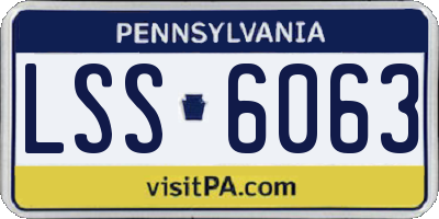 PA license plate LSS6063