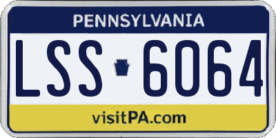 PA license plate LSS6064