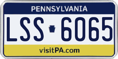 PA license plate LSS6065