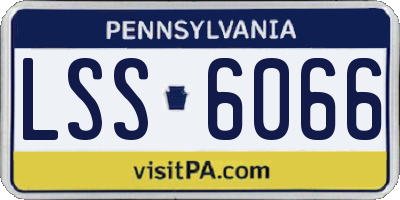 PA license plate LSS6066