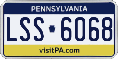 PA license plate LSS6068