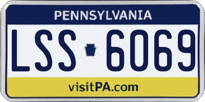 PA license plate LSS6069