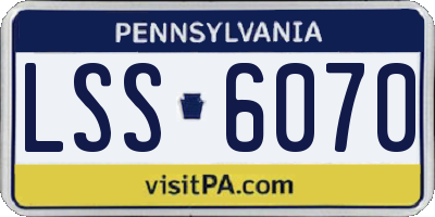 PA license plate LSS6070