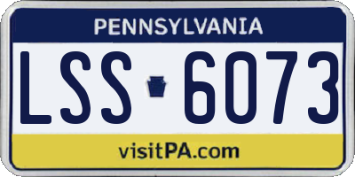 PA license plate LSS6073