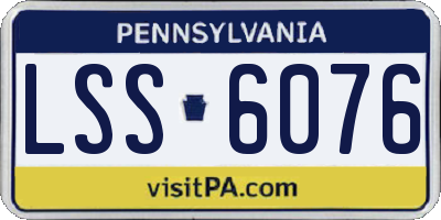 PA license plate LSS6076