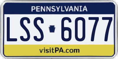 PA license plate LSS6077