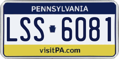 PA license plate LSS6081