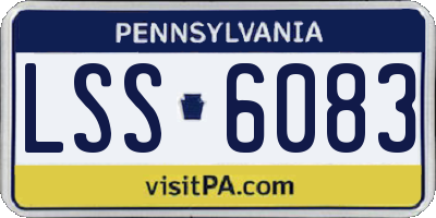 PA license plate LSS6083